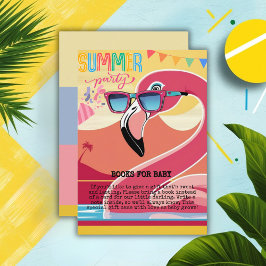 Pink Flamingo Summer Party Begleitkarte