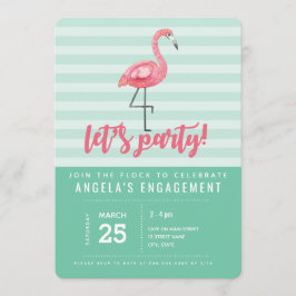 Pink Flamingo Summer Party Einladung