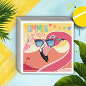 Pink Flamingo Summer Party Serviette