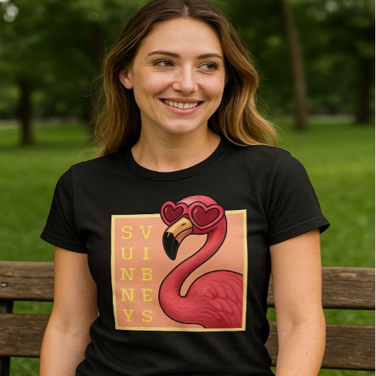 Pink Flamingo Sunny Vibes T-Shirt