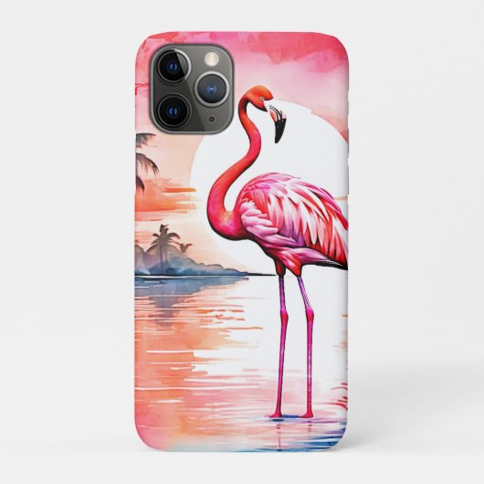 Pink Flamingo Sunset Case-Mate iPhone Hülle (Rückseite)