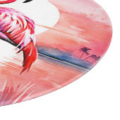Pink Flamingo Sunset Schneidebrett (Ecke)