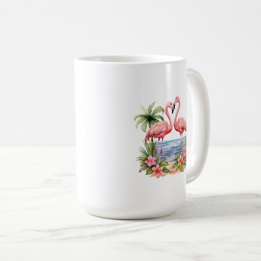 Pink Flamingo Tasse (VorderseiteRechts)
