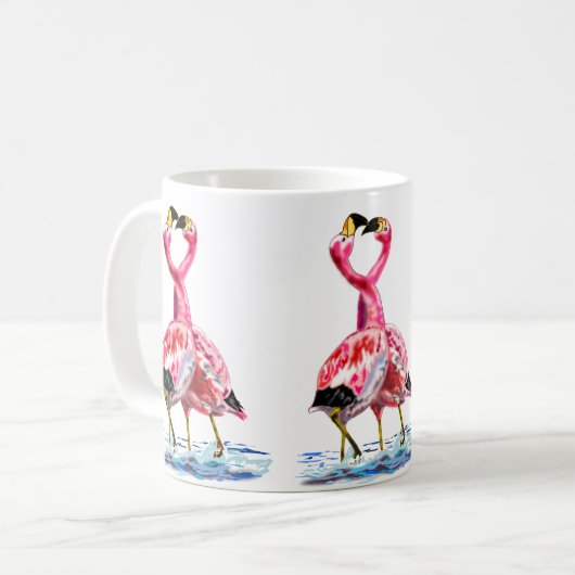 Pink Flamingo Tasse (Vorderseite Links)