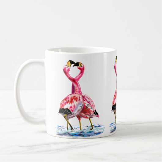 Pink Flamingo Tasse (Links)