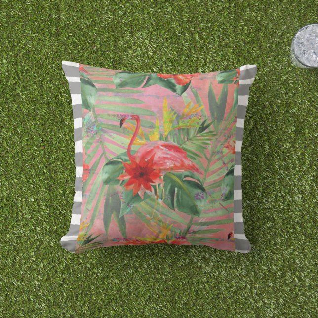 Pink Flamingo Throw Kissen (Golfball-Marker)