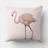 Pink Flamingo Throw Kissen (Vorderseite)