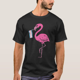 Pink Flamingo Transgender Flag Trans Pride LGBT un T-Shirt