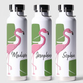 Pink Flamingo Tropical Bachelorette personalisiert Trinkflasche