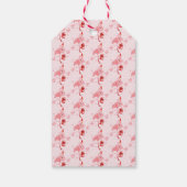 Pink Flamingo Tropical Beach Bird Weihnachten Geschenkanhänger (Rückseite)