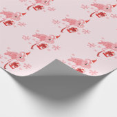 Pink Flamingo Tropical Beach Bird Weihnachten Geschenkpapier (Ecke)