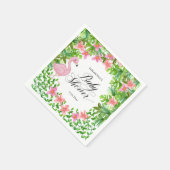 Pink Flamingo Tropical Blume Kinderdusche Serviette (Ecke)