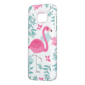 Pink Flamingo & Tropical Blume Muster GS7 Case-Mate Samsung Galaxy Hülle (Rückseite Links)