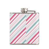 Pink Flamingo Tropical Christmas Flachmann (Rückseite)