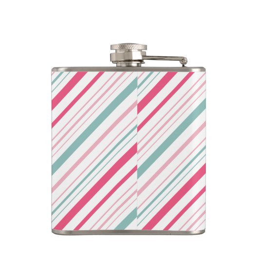 Pink Flamingo Tropical Christmas Flachmann (Rückseite)