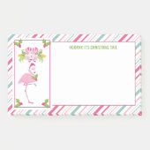 Pink Flamingo Tropical Christmas Post-it Klebezettel (Vorderseite)
