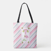 Pink Flamingo Tropical Christmas Tasche (Rückseite)