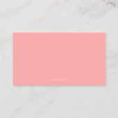Pink Flamingo Tropical Floral Platzkarte (Rückseite)