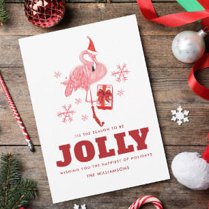 Pink Flamingo Tropical Grüße Weihnachten