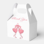 Pink Flamingo Tropical Hawaiian Wedding Thank You Geschenkschachtel (Vorderseite)