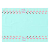 Pink Flamingo Tropical Niedlich Erster Geburtstag Tischdecke (Vorderseite (Horizontal))