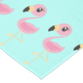 Pink Flamingo Tropical Niedlich Erster Geburtstag Tischdecke (Schrägansicht)