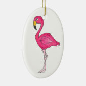Pink Flamingo Tropical Paradise Island Bird Keramikornament (Rechts)
