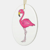 Pink Flamingo Tropical Paradise Island Bird Keramikornament (Links)