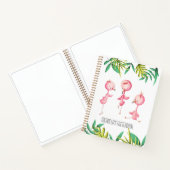 Pink Flamingo Tropical Sketchbook Notizblock (Innenseite)