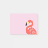 Pink Flamingo Tropical Theme Sticky Notepad Post-it Klebezettel (Vorderseite)
