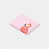 Pink Flamingo Tropical Theme Sticky Notepad Post-it Klebezettel (angewinkelt)