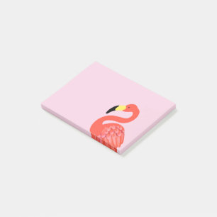 Pink Flamingo Tropical Theme Sticky Notepad Post-it Klebezettel