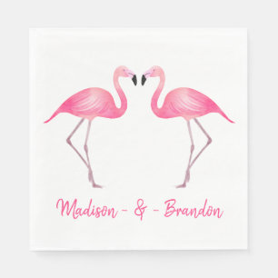 Pink Flamingo Tropical Wedding Brautparty Luau Serviette