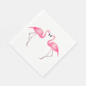 Pink Flamingo Tropical Wedding Brautparty Luau Serviette (Ecke)