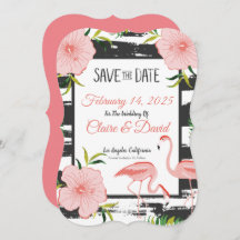 Pink Flamingo Tropical Wedding