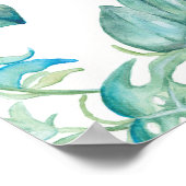 Pink Flamingo Tropical Willkommenszeichen Party Poster (Ecke)