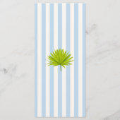 Pink Flamingo Tropics Coastal Wedding Dinner Menükarte (Rückseite)