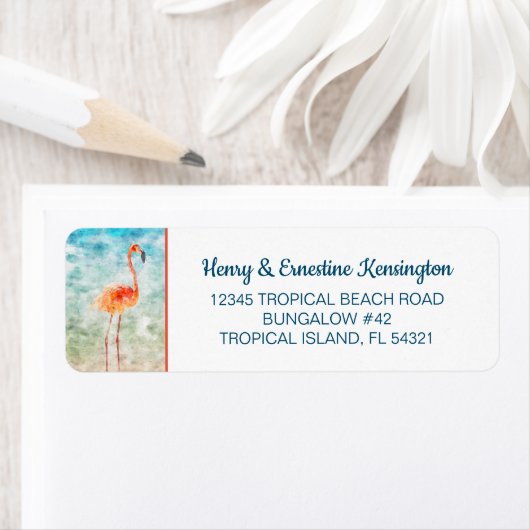 Pink Flamingo | Tropischer Strand (Insitu)