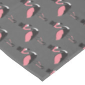 Pink Flamingo Tuxedo Fun Gray Animal Tableclout Tischdecke (Schrägansicht)