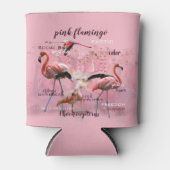 Pink Flamingo Typografie | Angepasst Dosenkühler (Vorderseite)