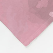 Pink Flamingo Typografie | Angepasst Fleecedecke (Ecke)