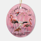Pink Flamingo Typografie | Angepasst Keramikornament (Links)