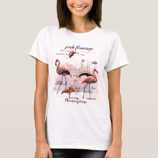 Pink Flamingo Typografie | Angepasst T-Shirt