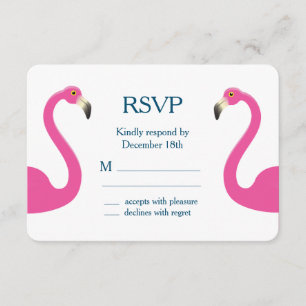 Pink Flamingo UAWG RSVP Karte