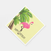 Pink Flamingo und Palmen Trees PaperPaper Napkins Serviette (Ecke)