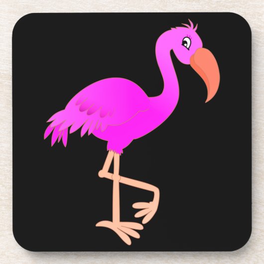 Pink Flamingo Untersetzer - Ihre Farben (Vorderseite)