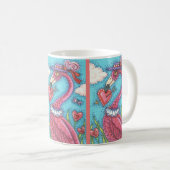 PINK FLAMINGO VALENTINE CLASSIC TASSE *Anpassen (VorderseiteRechts)