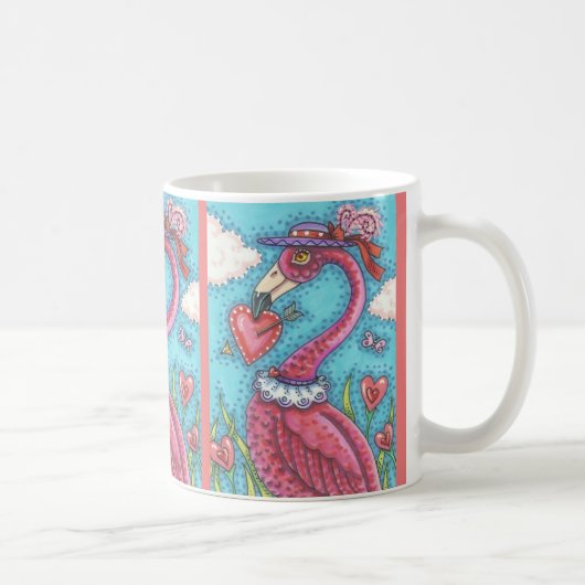 PINK FLAMINGO VALENTINE CLASSIC TASSE *Anpassen (Rechts)