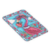 PINK FLAMINGO VALENTINE HERZEN, LIEBE VÖGEL WHIMSY MAGNET (Rechte Seite)