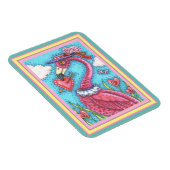 PINK FLAMINGO VALENTINE HERZEN, LIEBE VÖGEL WHIMSY MAGNET (Rechte Seite)